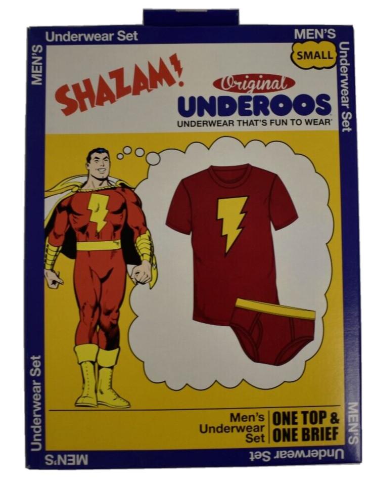 

Underoos Mens Shazam Sleep Shirt & Briefs Underwear Set NIB S L