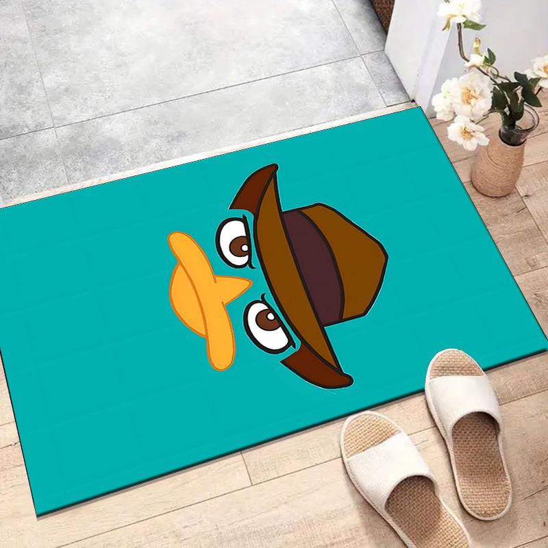 1pc P-Phineas and Ferb Design Printed Area Rug Carpet for Bedroom Living Room Home Decor Rugs Mat Non Slip Mat Rug for Bedside