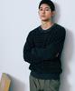 Nano Universe Mercerized Cotton Ribbed Striped Crew Neck Size Pattern Knit, Men's, M, 361, 2, 668-5222220