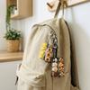 Finger Button 4 Key Mechanical Keychain Pressable Toy Mini Bread Model Pendant  Kids Gift