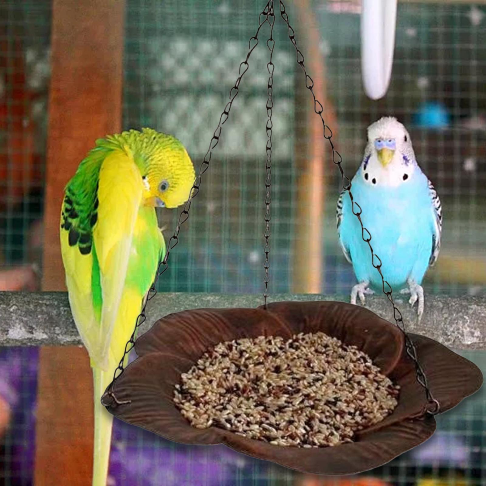 

Outdoor Hanging Bird Feeder Iron Bird Bath, Sturdy Garden Decoration,Bird Food Bowl for Patio Lawn Outside Backyard Porch бронзовый