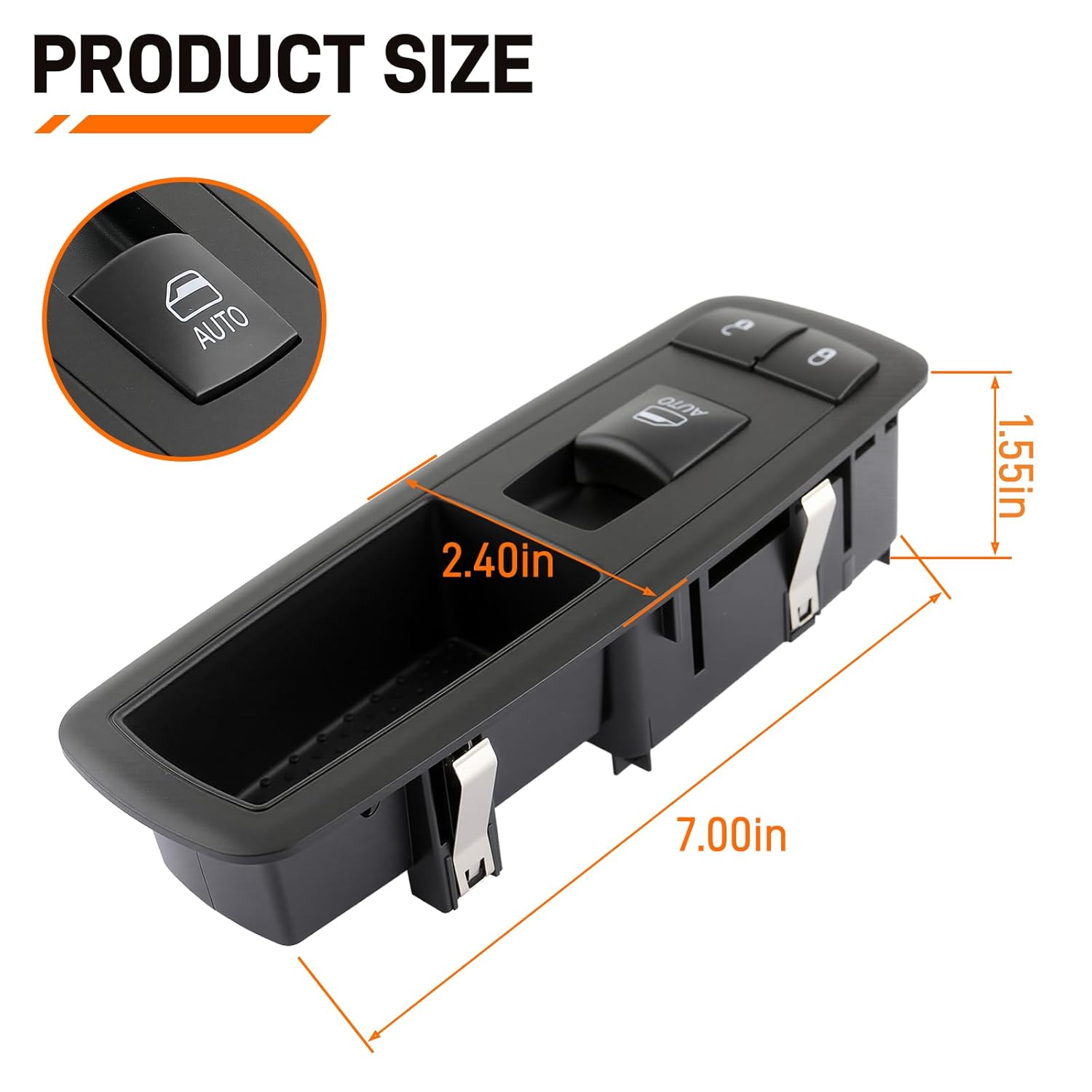 Front Passenger Side Power Door Window Switch Compatible with Chrysler 200 300 Pacifica Dodge Charger Jeep Cherokee 2015-2020