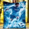 1pc M-Messi5 Theme Blanket - Digital Print, Polyester, Cozy for All Seasons, Perfect for Outdoor, and Travel