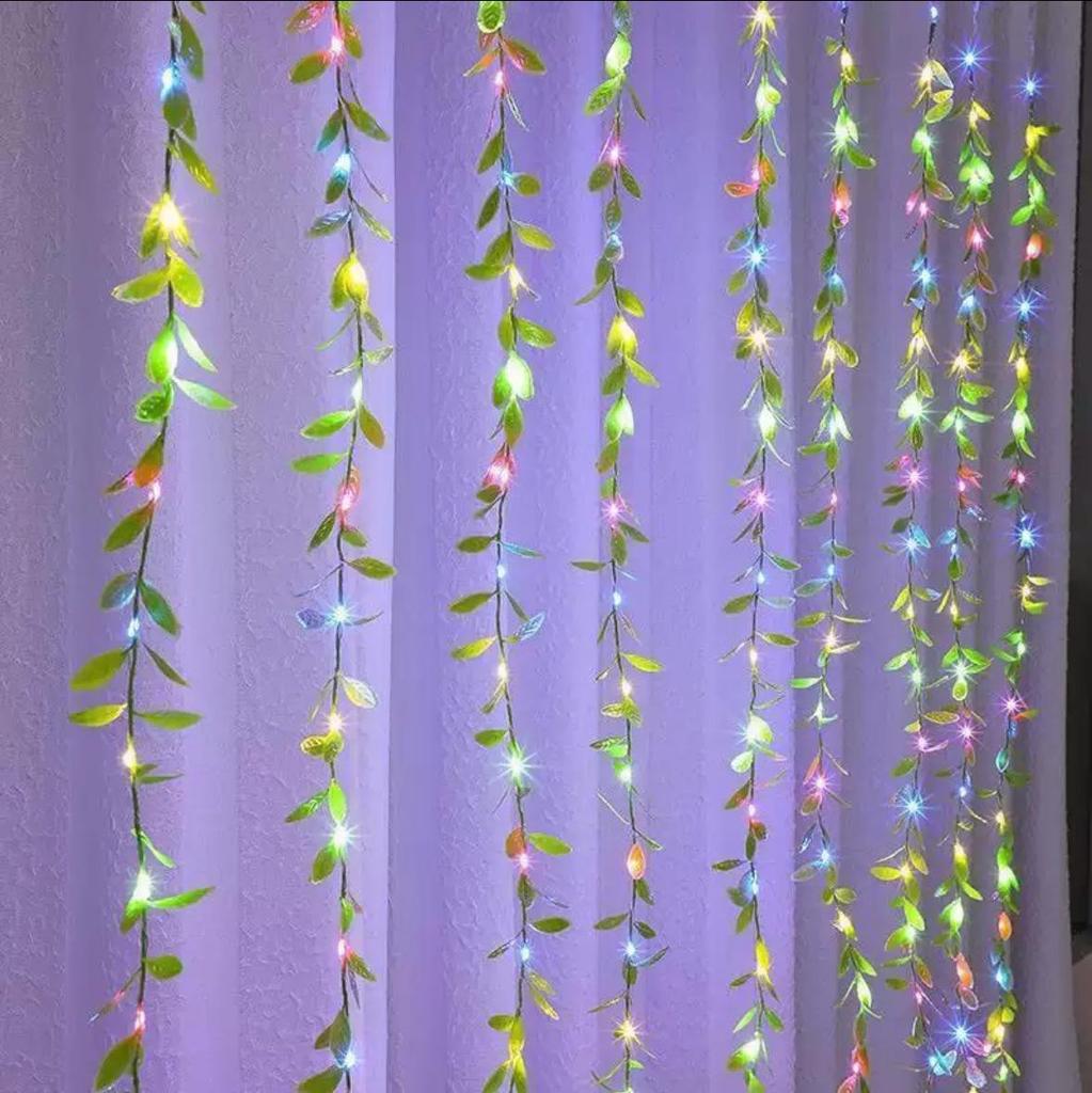 Willow Leaf LED String Lights - Indoor/Outdoor, Eco-friendly, Waterproof
