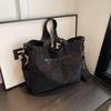 High-Capacity Women's Corduroy Tote - Stylish Cross-Border Commuter & Travel Bag