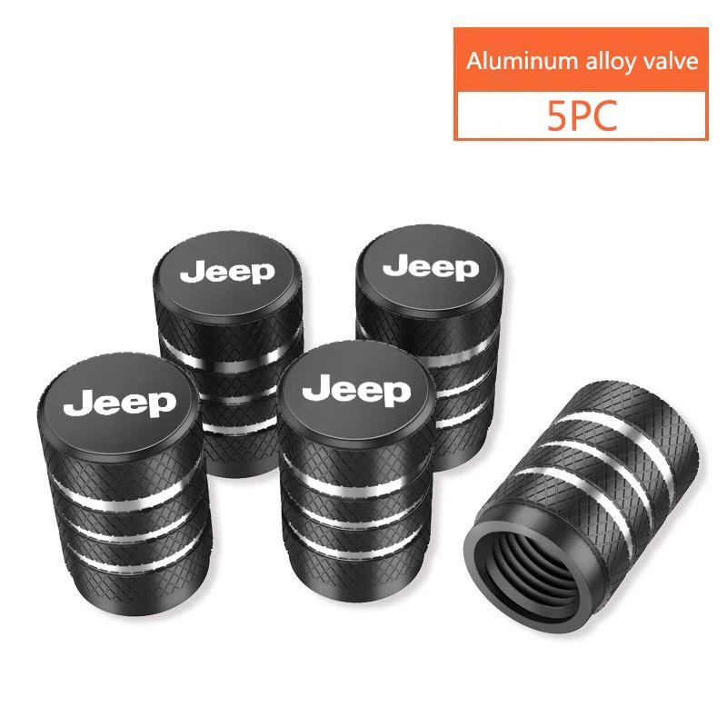 Luxury Metal Car Tire Valve Cover Anti-Theft Accessories for Jeep Grand Wagoneer Wagoneer Commander WL WK2 Patriot AKS1