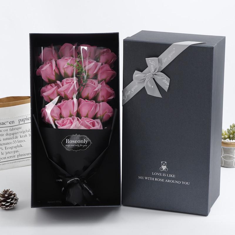 Kreatives 8. März Göttinnenfest Rosenseife Blumenstrauß Geschenkbox für Freund, Freundin, Ehefrau oder beste Freundin