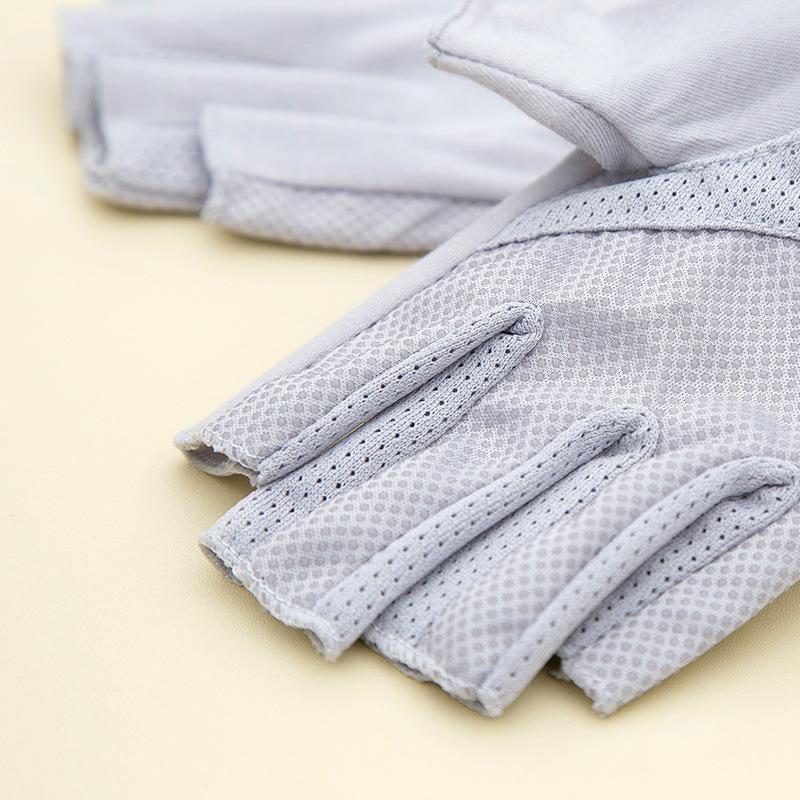 Women’s Cotton Gloves, UV Protection Breathable Thin Summer Gloves, Anti-Slip Driving Cycling Gardening Gloves