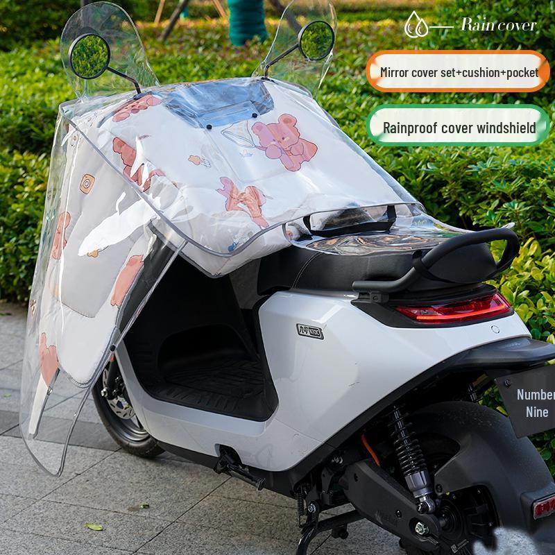 Extra Large Electric Car Windshield and Bicycle Handlebar Rain Cover