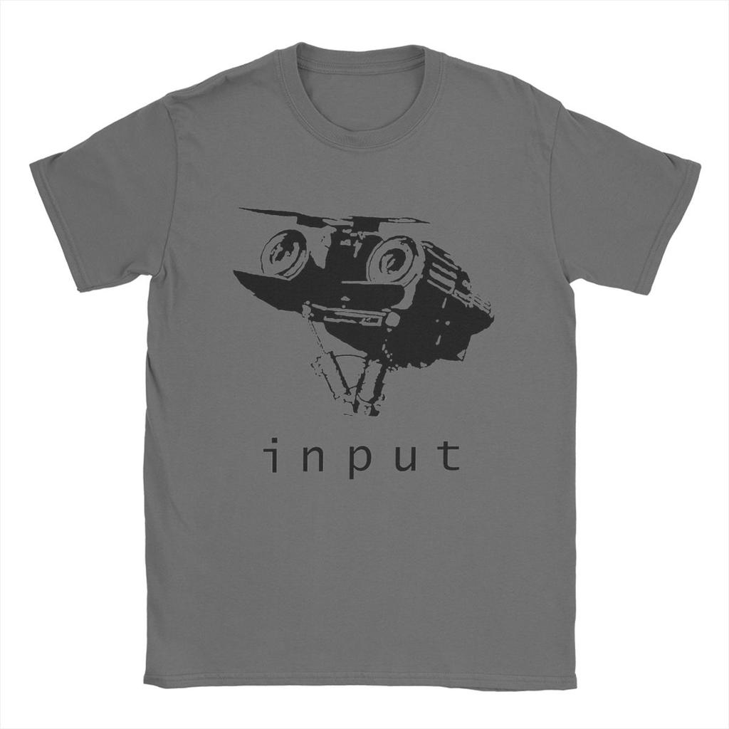 Input Johnny Five Short Circuit Men's T Shirt Casual Tees Short Sleeve Round Neck T-Shirts Pure Cotton 5XL Clothing