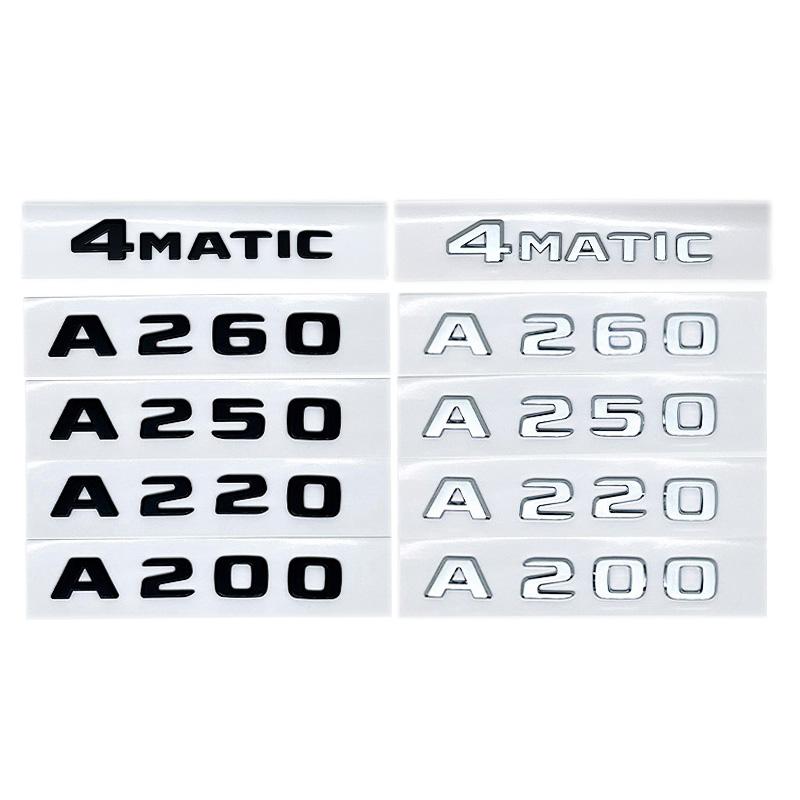 Letters A180d A200 A250 A260  A220d A35 A45 A63 4MATIC ABS Emblem for Mercedes Benz A Class W176 W177 Car Trunk Logo Sticker VU6
