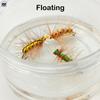 Combo 3pcs/Set Floating Foam Caterpillar Fly Fishing Lures Hook#6 Hand-Tied Realistic Terrestrial Flies for Trout Bass Panfish