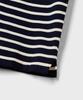 Andeleusenandeleusen Boatman Short Sleeve Striped Knit Royal Blue