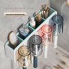 MDNG Punch-Free Wall-Mounted Toothbrush Holder with 2 Cups