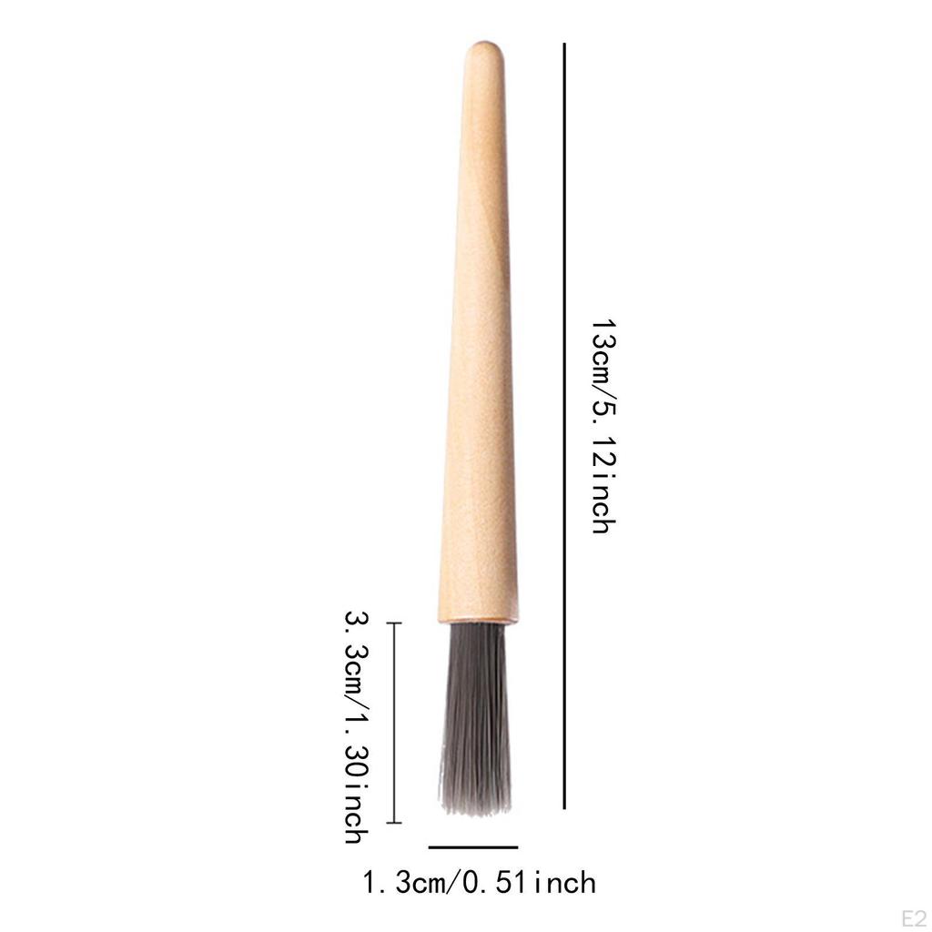 Brush Tool for Cleaning Espresso Machines with a Wooden Grip