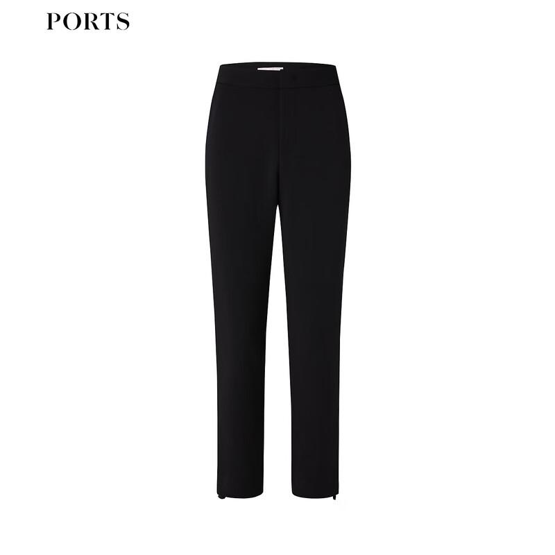 PORTS Women's Spring/Summer Layered Slit Skinny Pants