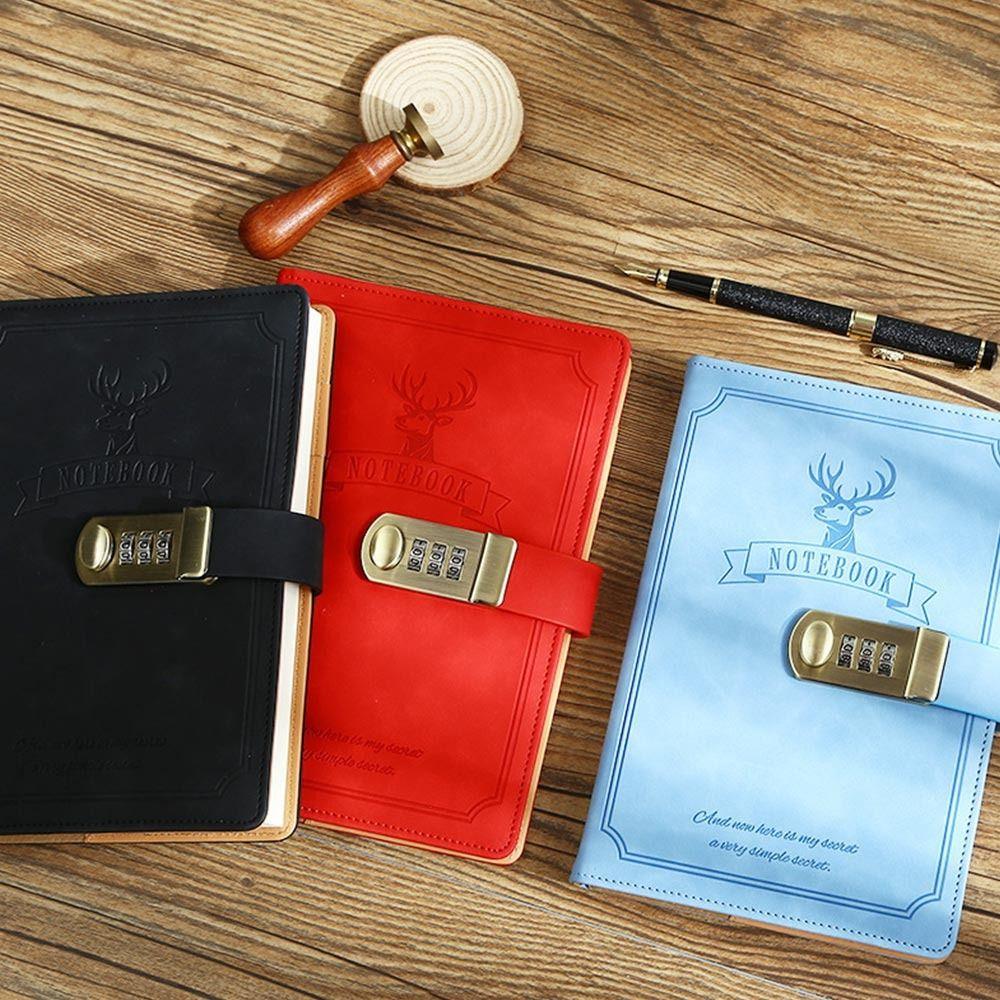 PU Leather A5 Notebook Thickened Notepad New Agenda Book  Students Gift