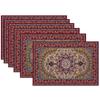 Placemats Set of 6,Retro Wood Linen Table Mats Honey Oak Texture Heat Resistant Place Mats Washable Dining Table Mats 12 x 18 Inch
