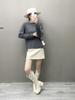 Cashmere Women's One-Shoulder Ribbed Loose Knit Sweater - 2025 Autumn/Winter Collection