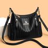 Große Umhängetasche PU Crossbody Tasche Mehrschichtige Tasche Muttertasche