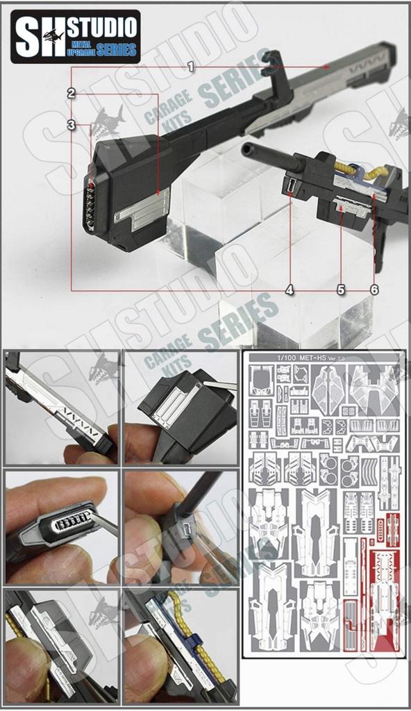 MG RE MEGA SIZE Custom Detail-Up High-Quality Metal Parts (MG 1/100 MSN-00100 Hyaku Shiki Ver. 2.0) [Parallel Import]