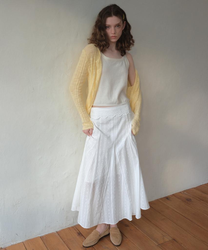 Ournostalgia Milky Slub Round Cardigan_Yellow(Oc26Kn16)