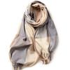 Plaid scarf women's autumn and winter imitation cashmere warm scarf office shawl with high-end scarf women's winter