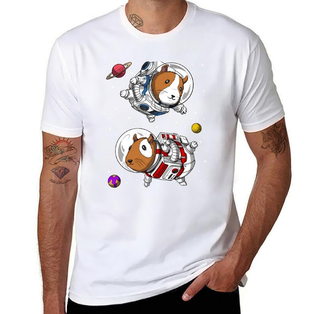 Guinea Pig Space Astronauts TShirt Sweat Absorbing Sports Tee Shirt