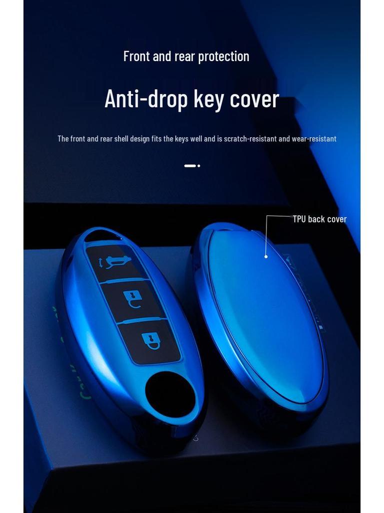 Nissan Key Cover for Sylphy, Qijun, Teana, Qashqai, Tiida, Tuda, Loulan, and Jinke - Premium Shell and Buckle.