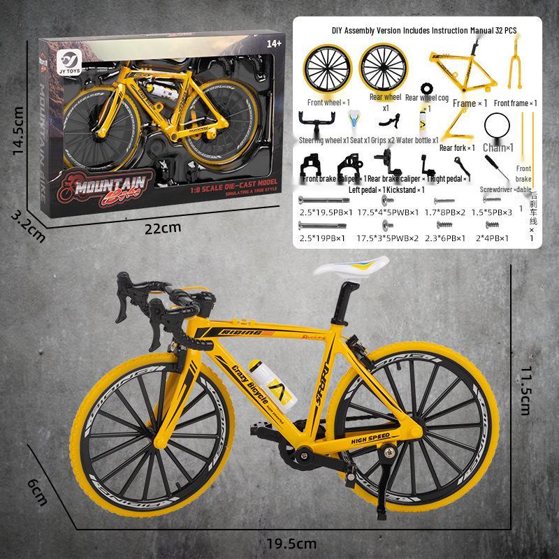 1:8 Scale Alloy Bicycle DIY Assembly Model - Cross-Border Exclusive