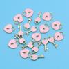 20Pcs Mix Golden Color Lock Key Love Heart Charms For Jewelry Making Diy Necklace Bracelet Accessories Valentine'S Day Gift