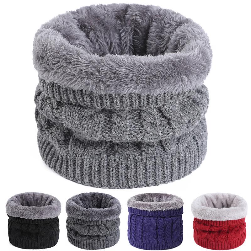 Unisex Thick Velvet Knit Neck Warmer for Cycling - Cozy and Windproof for Autumn and Winter