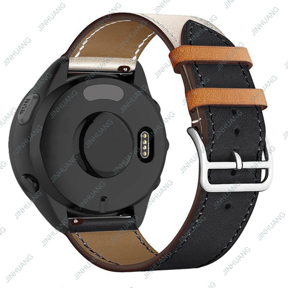 Leather Strap For GARMIN Venu 3 2 SQ2 2plus Luxury WatchBand For Active 6 5  Vivoactive 4 3 Vivomove 3 Paintings Bracelet