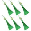 Set of 6Pcs 10cm Lucky Tassels Keychain Holder Wealth Symbol Polyester Fringe for Bag Decoration Jewelry Making