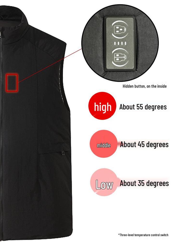 Smart Graphene Heated Vest for Men and Women – Adjustable Temperature, Stay Warm with Electric Heating
