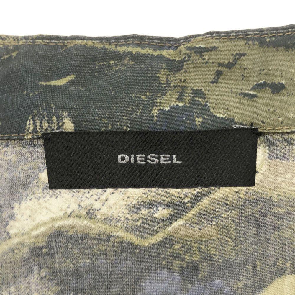 DIESEL camouflage Long sleeve asymmetry shirt XS Different material Women Used