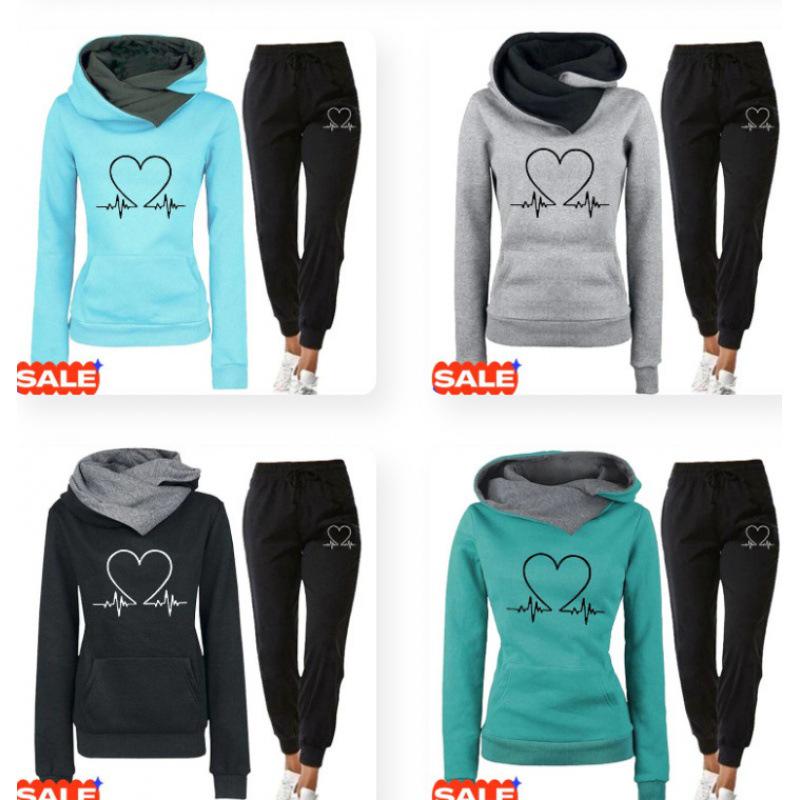 2026 Unisex Printed Sweatshirt and Jogging Hoodie Set - Autumn/Winter Casual Sportswear.