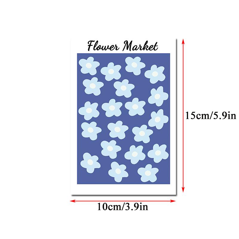 Minimalist Wall Art for Blue Room Decor Aesthetic, 50pcs Danish Pastel Wall Collage Kit Aesthetic Pictures,Aesthetic Posters