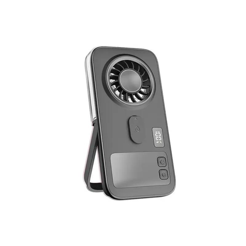 Mini Portable Handheld USB Rechargeable Misting Fan Digital Display Humidifier Outdoor Personal Air Cooler Ventilador Portátil