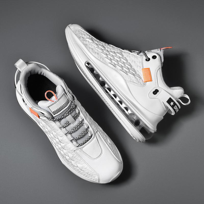 

Мужская спортивная обувь Дышащая повседневная обувь Мужская спортивная обувь для бега большого размера для фитнеса 39 белый