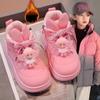 Süße Cartoon-Schneestiefel für Mädchen und Süße Rosa Knöchelboots für Kinder Winter