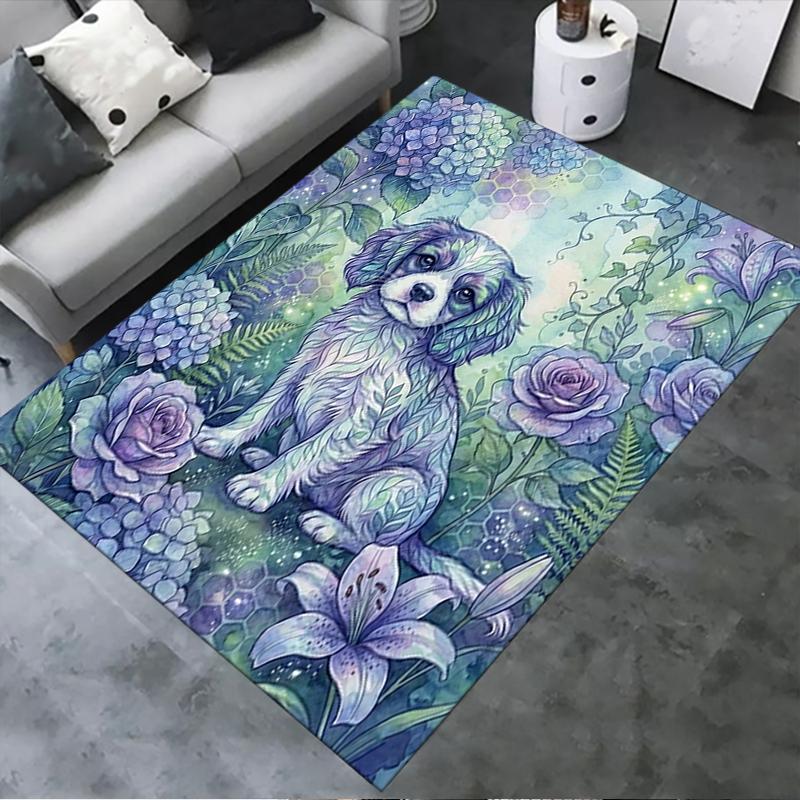 

2025 New Dreamy Watercolor Animal Carpet Rug for Living Room Bedroom Home Sofa Decoration,Kids play Non-slip Floor Mat02 40x60cm( 15x23in )