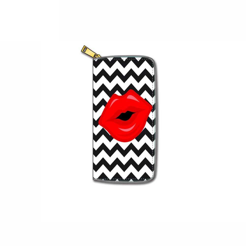 

Новый кошелек с длинной молнией для губ, кошелек-клатч для карточек.