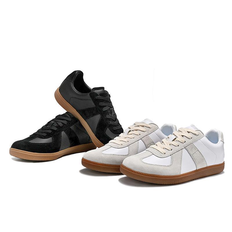 Høykvalitets tyske treningssko herresko ekte skinn damesko stor størrelse fritidssko små hvite sko en-pedal retro mykt skinn Forrest Gump