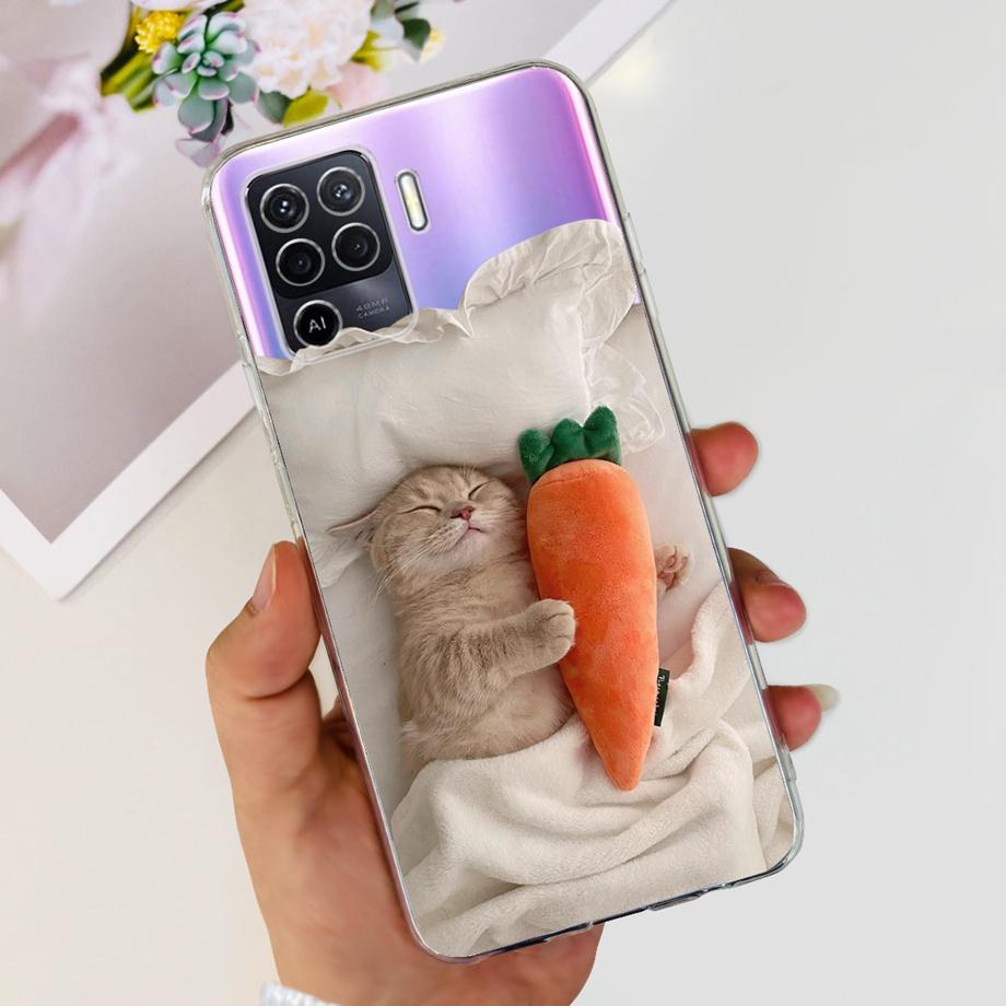 Für Oppo Reno5 Lite 5 Lite Handyhülle Weiches TPU Silikon Fundas Oppo A94 4G 5G Hülle Drachen Marmor Luxus Girly Malerei Capa