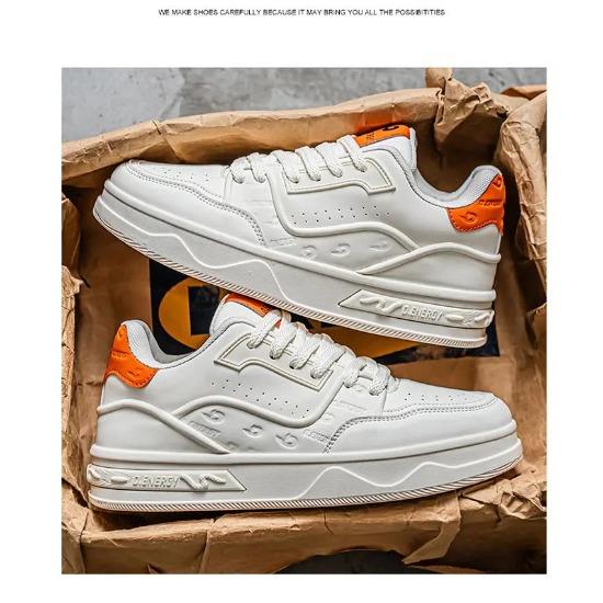 Zweifarbige Herren Freizeitsport Flache Absätze Dicksohlige Höhenvergrößerung Schnürschuhe Ganzjahres Sportschuhe vulkanisiert