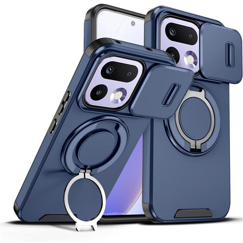 Heavy Duty Armor Phone Case For OPPO Realme 16 Pro+ Plus 5G Slide Lens Magnetic Ring Stand Cover For Realme16 15 14 Pro Plus