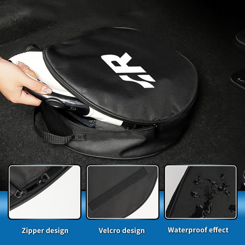 Car Charging Gun Bag Oxford Cloth Gun Cables Storage Box Auto Accessories For Volkswagen VW Jetta Beetle Golf Passat Polo Tiguan zf4