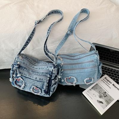 Torebka na ramię Jeansowa torebka crossbody Damska torebka do pracy