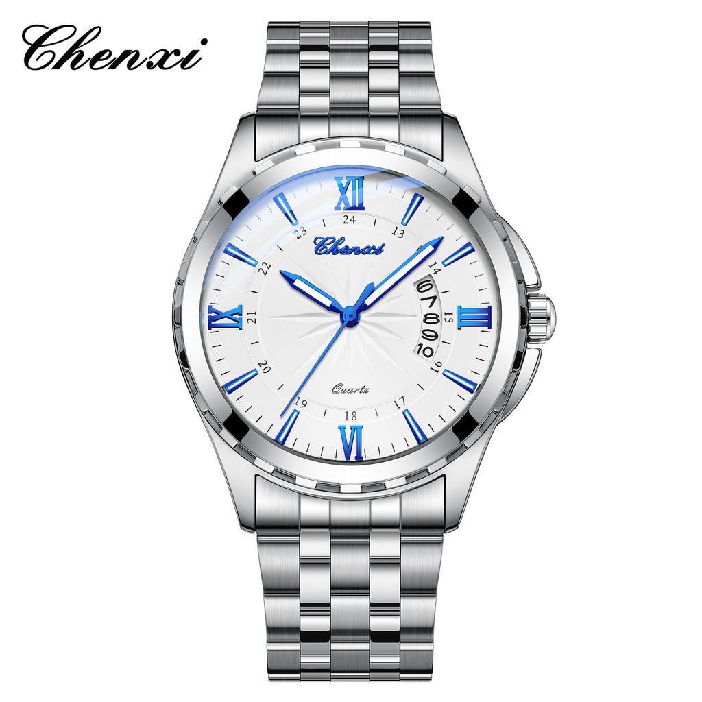 Chenxi NOUVELLES Montres pour Hommes Mode Sport Quartz Calendrier Étanche Lumineuse Montre Acier Inoxydable Cadeaux pour Hommes